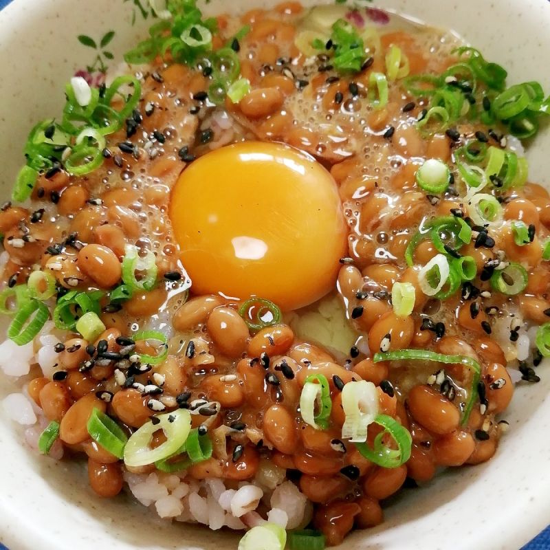 natto ăn cùng trứng sống natto ăn cùng trứng sống